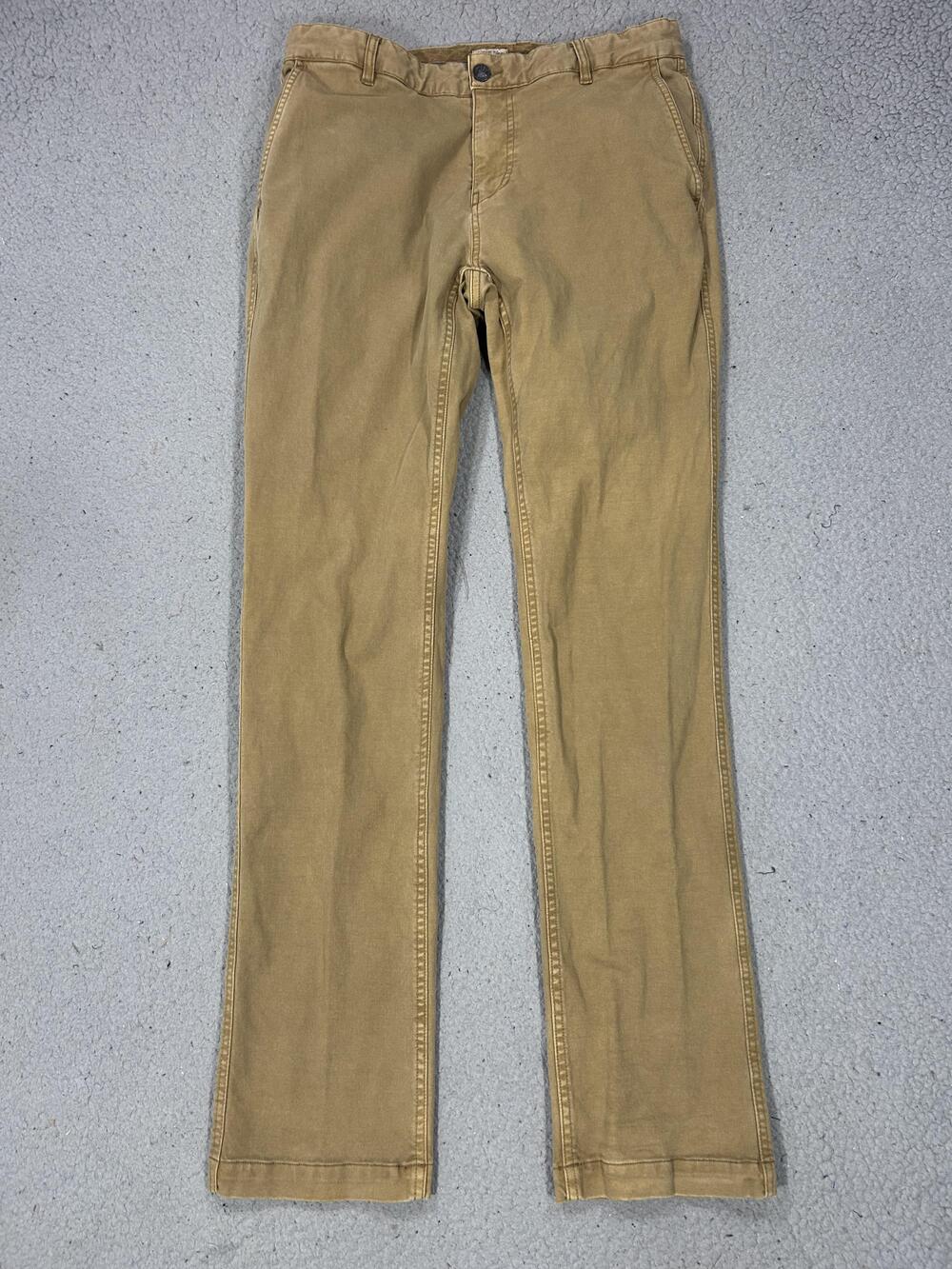 Faherty Pants Mens 30 Beige Chino Stretch Straight Leg Twill Casual Khakis